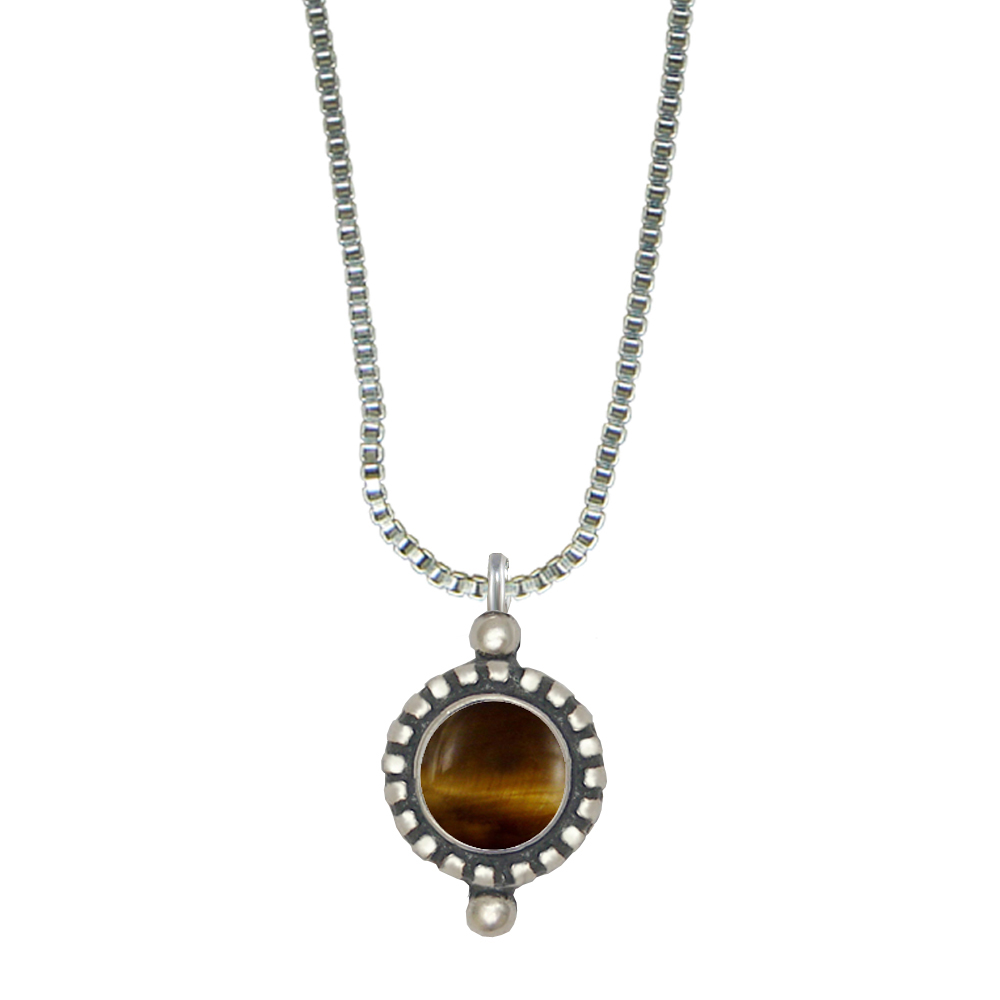 Sterling Silver Little Tiger Eye Pendant Necklace